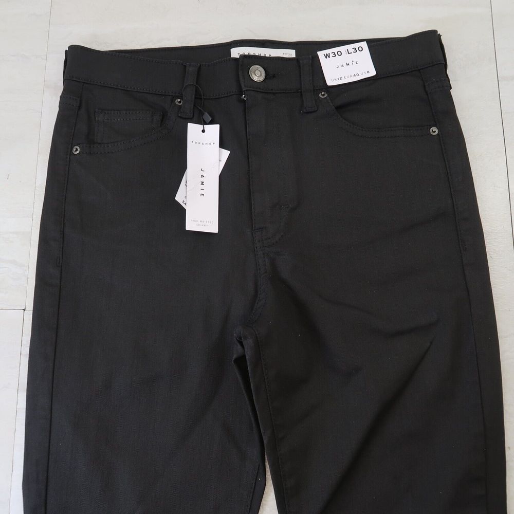 Topshop Jamie Size 8 Black Skinny Pants NWT W30 L30 Dress Slacks